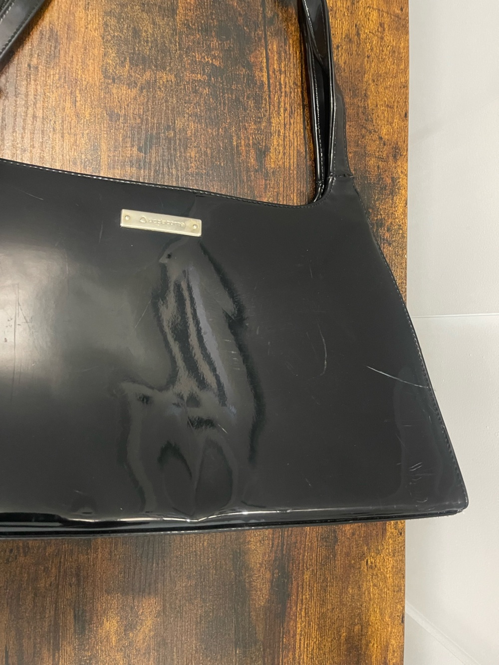 Black Patent Shoulder Bag - Unknown Brand - Picture 2 of 16